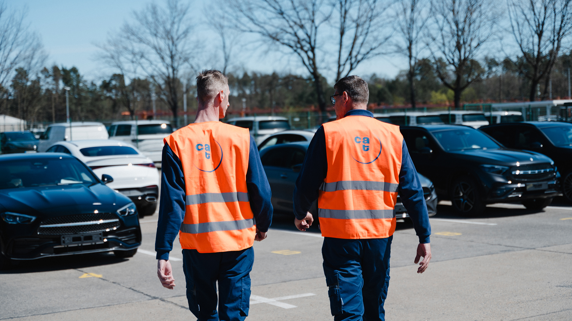 Groupe CAT operational staff overseeing vehicle compound storage